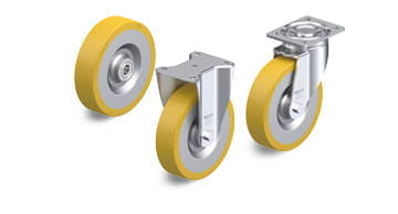 SETH wheels and casters with Blickle Extrathane polyurethane tread