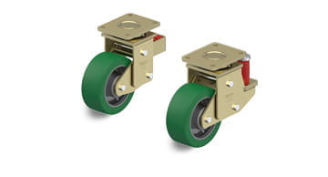 GST spring-loaded wheels and casters
