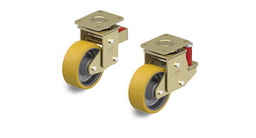 GTH spring-loaded wheels and casters