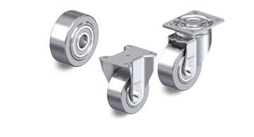 SVS series steel wheels, swivel casters and rigid casters