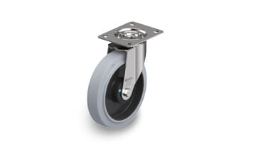 POEV stainless steel swivel casters with plate