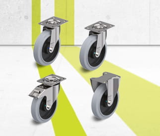 POEV stainless steel wheel and caster series