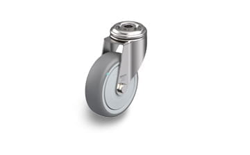 TPA stainless steel swivel casters with bolt hole