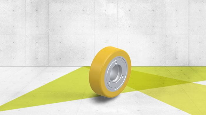 Polyurethane wheel for clamping set applications
