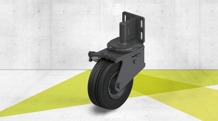 Heavy duty swivel caster with multicomponent tires