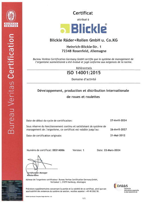 Certificat de management environnemental
