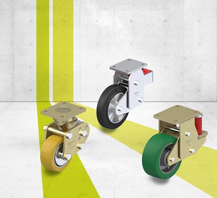 Spring-loaded rigid casters