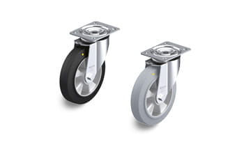 ALEV electrically conductive and antistatic swivel casters with plate