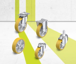 ALTH wheels and casters series with Blickle Extrathane® polyurethane tread