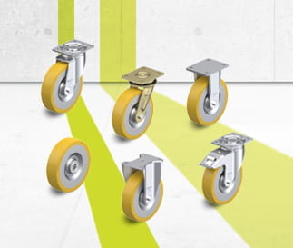 SETH wheels and casters series with Blickle Extrathane® polyurethane tread