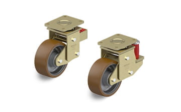 GB spring-loaded swivel casters with plate