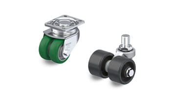 LHD and LSD series twin wheel compact casters