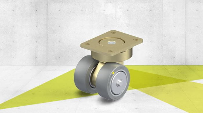 Precision swivel caster for DTS