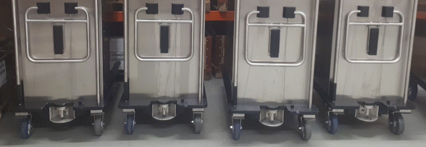 Serving trolleys with Progressus casters