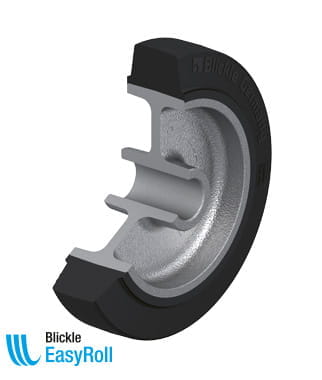 Elastic solid rubber “Blickle EasyRoll”
